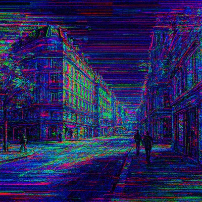 Glitch Digital Art Style Style Transfer Example