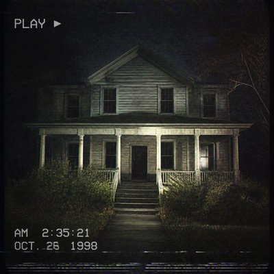 house with front view — Analog Horror Aesthetic