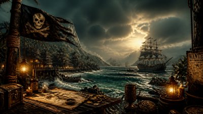 sweeping panoramic landscape with a dramatic sky