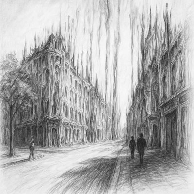 Melting Upwards Style Transfer Example