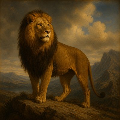 animal standing in natural pose — Renaissance Art Style