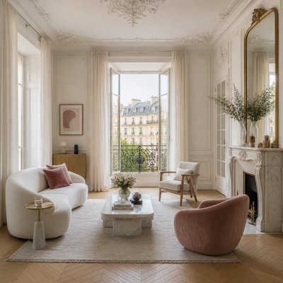 wide landscape with natural scenery — Parisian Apartment Interior Design
