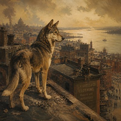 animal standing in natural pose — New York Art Style