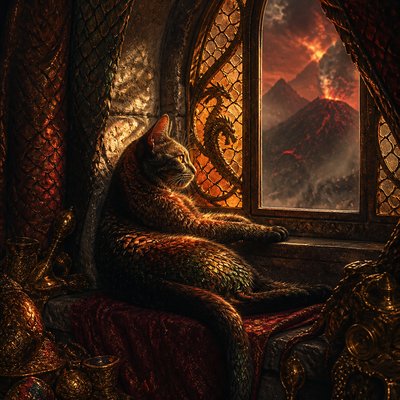 a cat lounging in a sunlit window