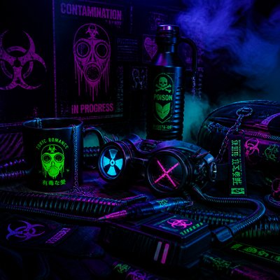 still life with everyday objects — Cybergoth Aesthetic