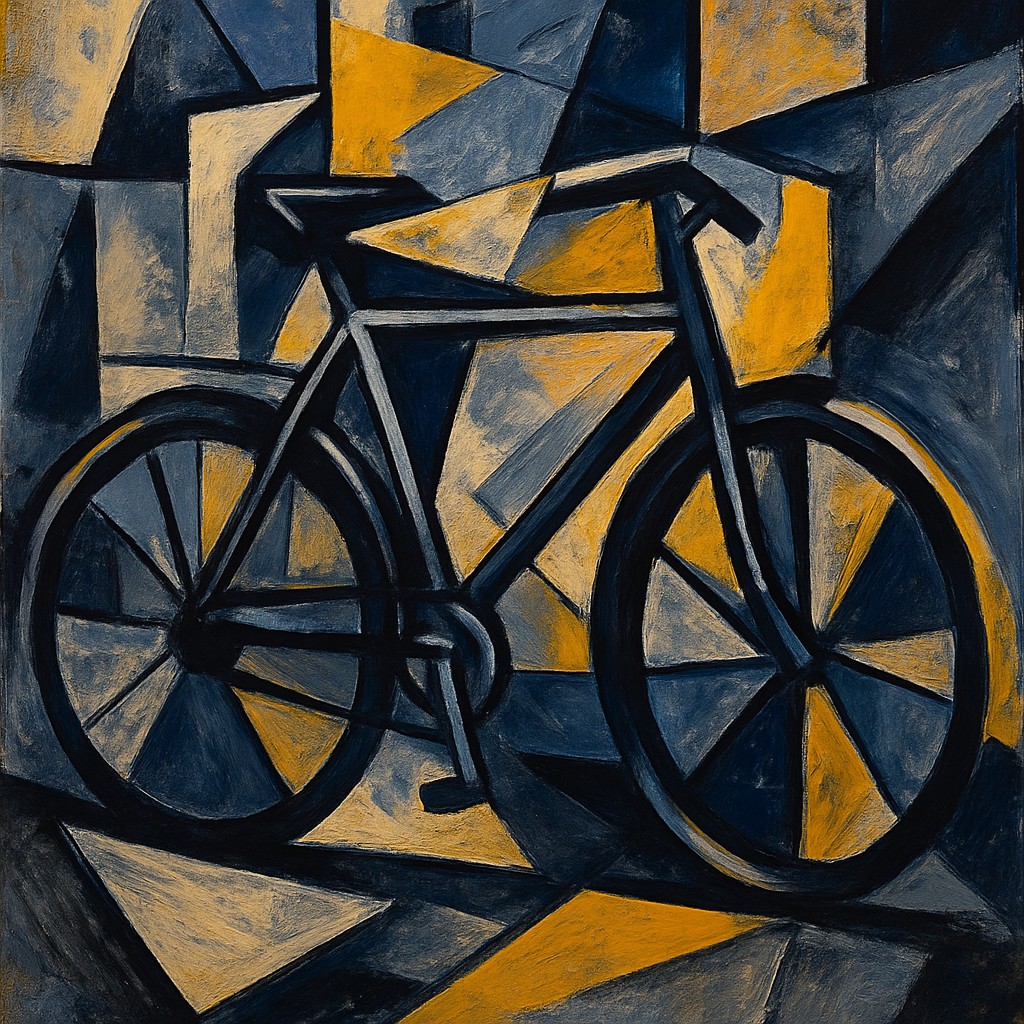 bicyle resting against a wall