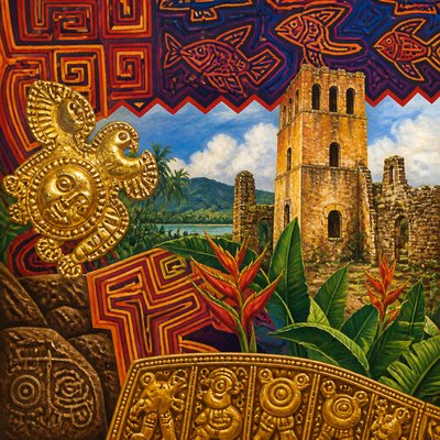 wide landscape with natural scenery — Panamanian Art Style