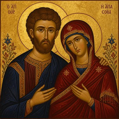 portrait of two people together