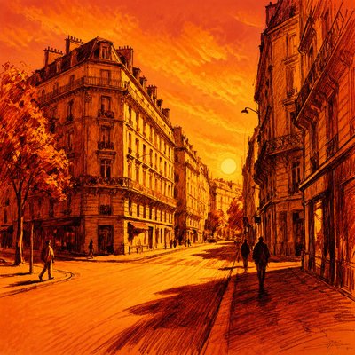 Warm Palette Art Style Style Transfer Example