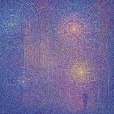 Cymatics Sand Mandala Style Transfer Example