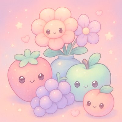 Kawaii Pastel Anime Art Style 3