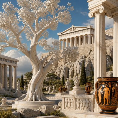 a tree in nature — Athens Art Style