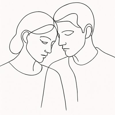 portrait of two people together