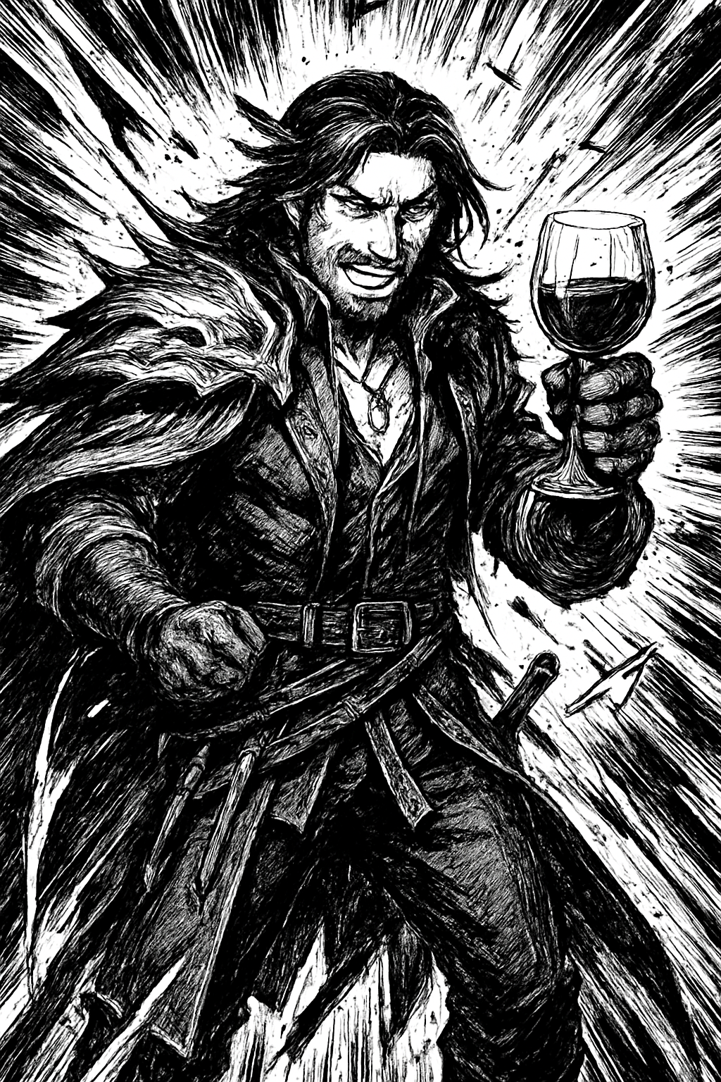 a man with a glass of wine in his hand