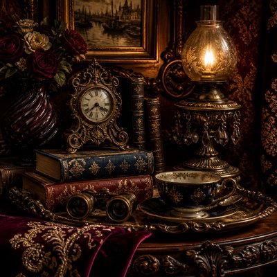 still life with everyday objects — Victorian Furniture Art
