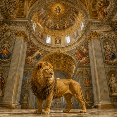 animal standing in natural pose — Vatican Art Style