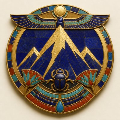 an emblem of a mountain peak inside a circle, simple bold shapes on a plain background, no text or lettering