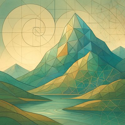 serene landscape with mountains and water