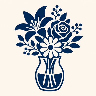bouquet of flowers in a glass vase
