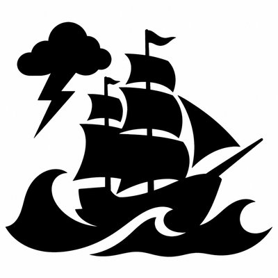 sailing ship on a stormy sea