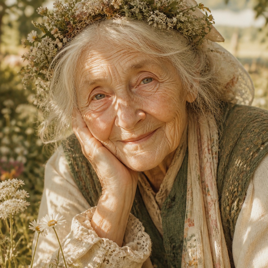 close-up portrait of an elderly person with expressive weathered features