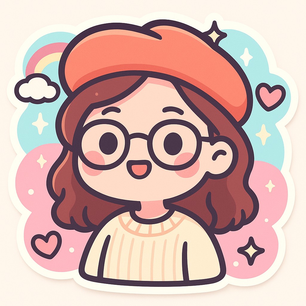 Kawaii Sticker Design Style Transfer Example