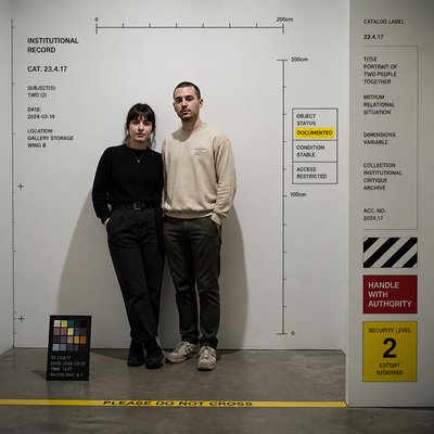 portrait of two people together