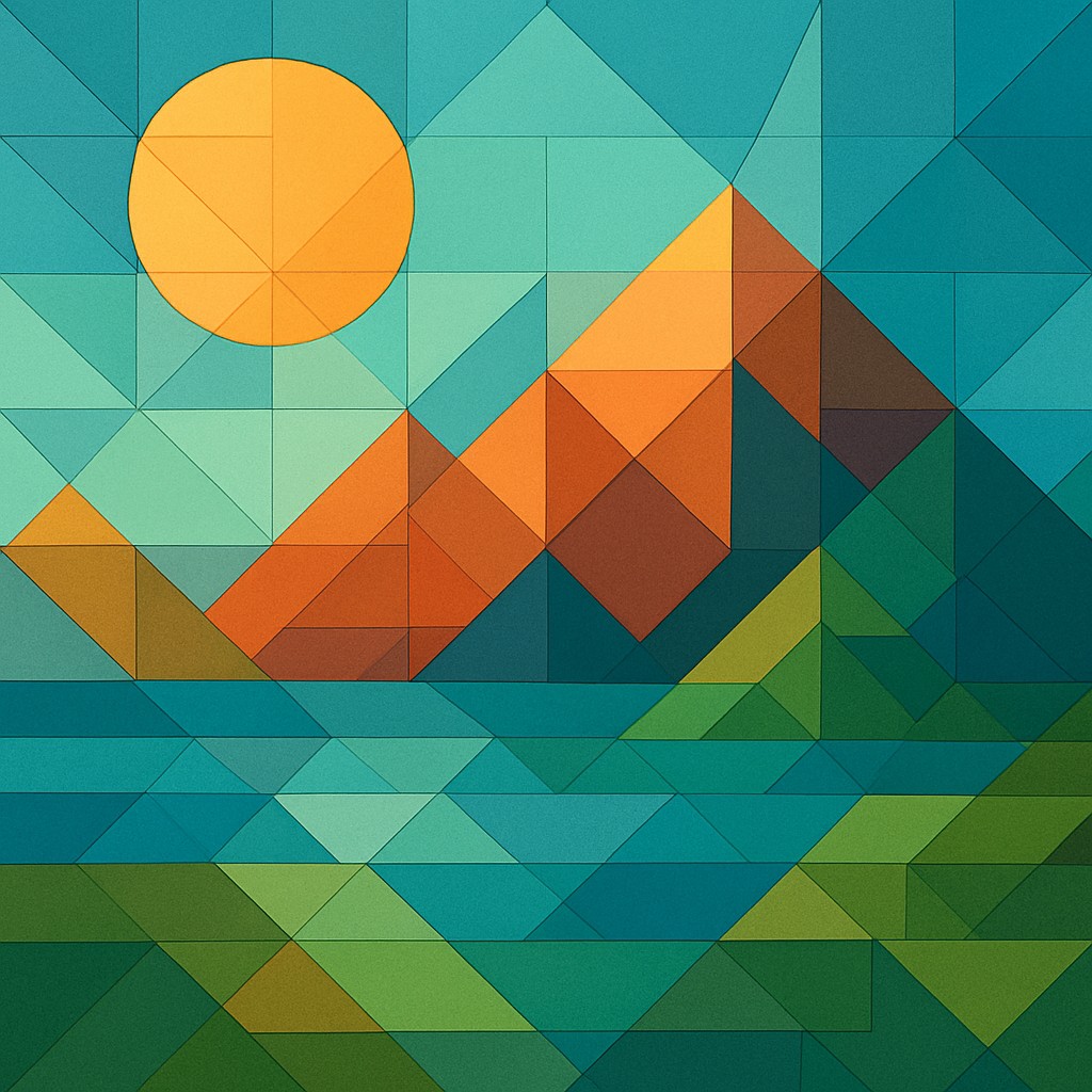 serene landscape with mountains and water
