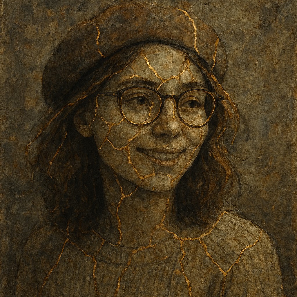 Wabi-Sabi Kintsugi Painting Style Transfer Example