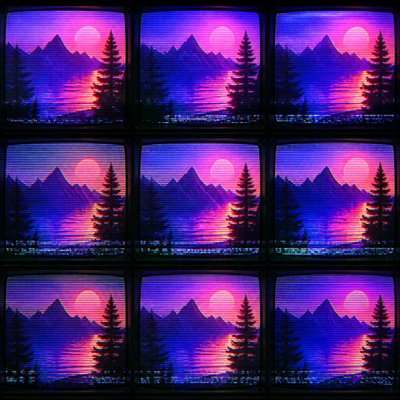wide landscape with natural scenery — Video Art Style