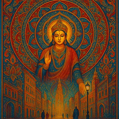 Hindu Religious Art Style Transfer Example