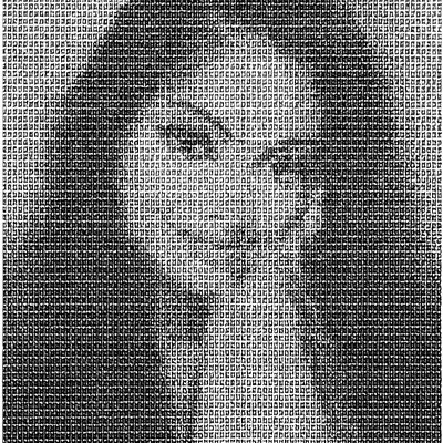 a black and white photo of a woman's face