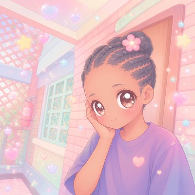 a young girl is looking at the camera