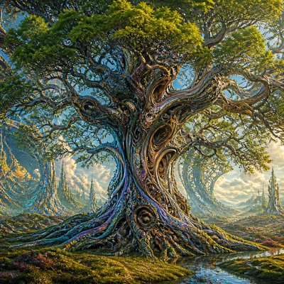 a tree in nature — AI Art Style
