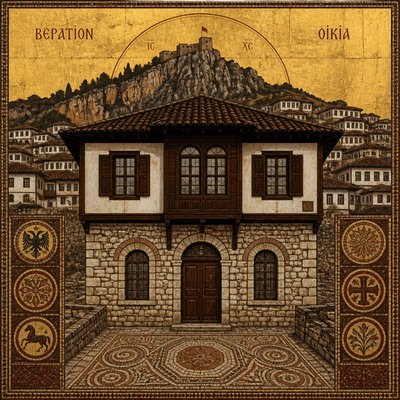 house with front view — Albanian Art Style
