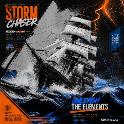 sailing ship on a stormy sea