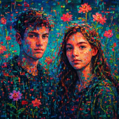 portrait of two people together
