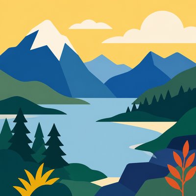 Flat Shape Art Style 2