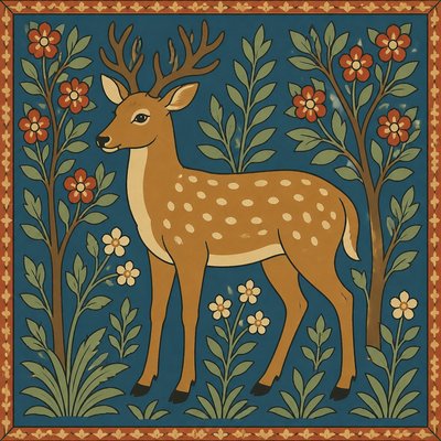 animal standing in natural pose — Flatness Art Style