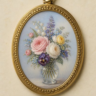 bouquet of flowers in a glass vase