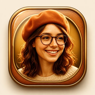 Skeuomorphic Icon Design Style Transfer Example