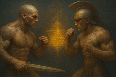 a couple of men standing next to each other