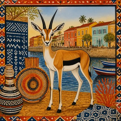 animal standing in natural pose