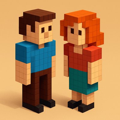 portrait of two people together