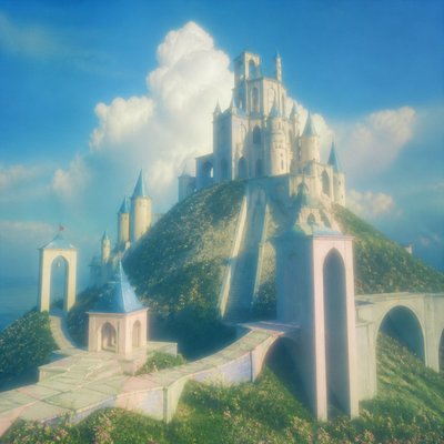 majestic castle on a hilltop