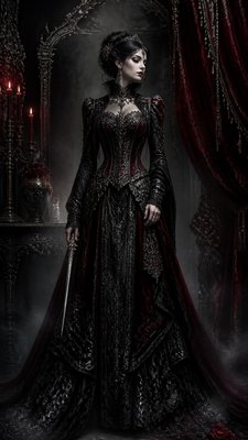 full-length portrait of an elegant figure