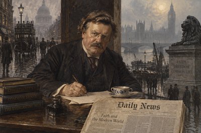 G K Chesterton, a Christian apologist, wring an essay for the Daily News in London in 1906