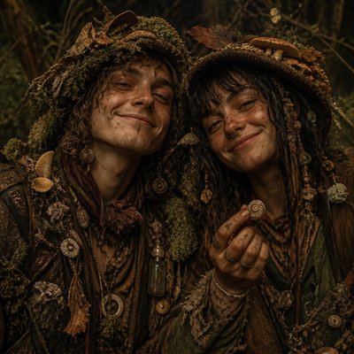 portrait of two people together