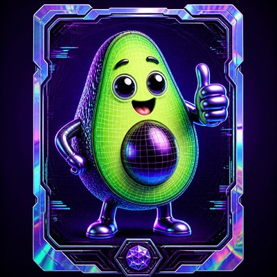 a happy avocado character giving a thumbs up, bold readable design on a plain background, no text