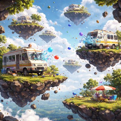 floating RVs having balloon fights